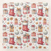 kerstwens glazen onderzetter (Voorkant)