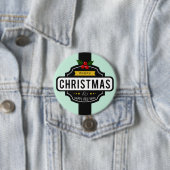 Kerstwens grote knop ronde button 7,6 cm (In situ)