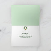 Kerstwens Holly Berry Wreath voor dokter Feestdagen Kaart (Binnen)