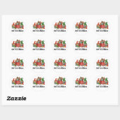 Kerstwens Hot Cocoa Kisses Ronde Sticker (Vel)