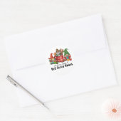 Kerstwens Hot Cocoa Kisses Ronde Sticker (Envelop)