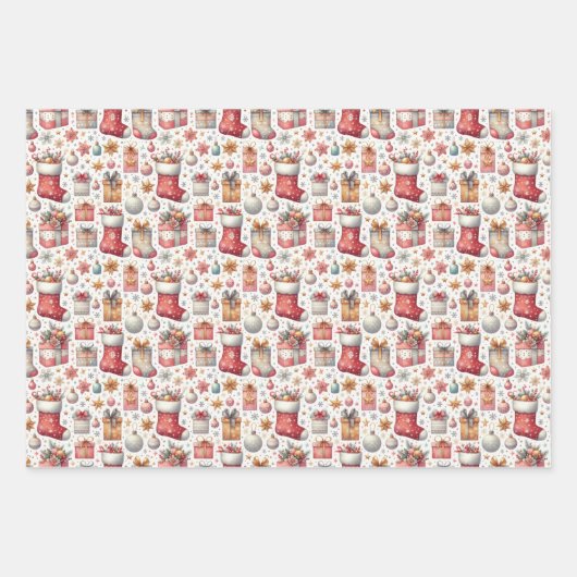 kerstwens inpakpapier vel (Voorkant)