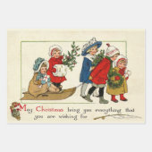 kerstwens inpakpapier vel (Voorkant 2)