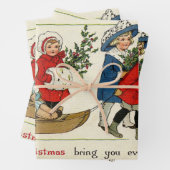 kerstwens inpakpapier vel (In situ)