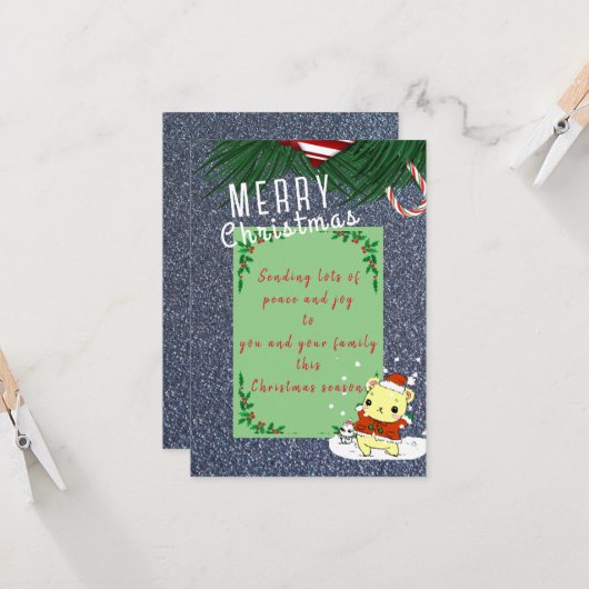 kerstwens kaart (Voorkant / Achterkant in situ)