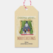 Kerstwens Kind- en Keukenkat-Kerstmis Cadeaulabel (Voorkant)