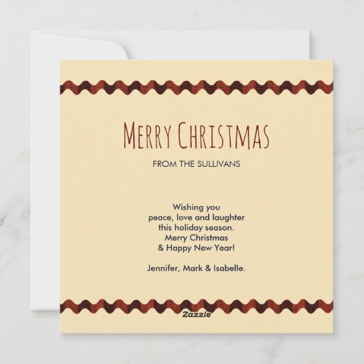 Kerstwens Kind- en Keukenkat-Kerstmis Feestdagenkaart (Achterkant)