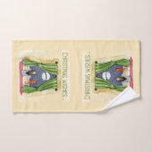 Kerstwens Kute Child & Kitty Cat Xmas Bad Handdoek (Handdoek)