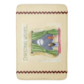 Kerstwens Kute Child & Kitty Cat Xmas Badmat (Voorkant Verticaal)