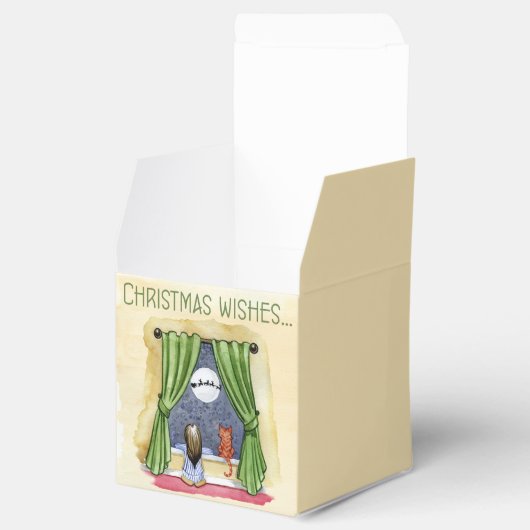 Kerstwens Kute Child & Kitty Cat Xmas Bedankdoosjes (Geopend)