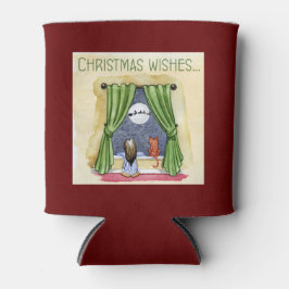 Kerstwens Kute Child & Kitty Cat Xmas Blikjeskoeler