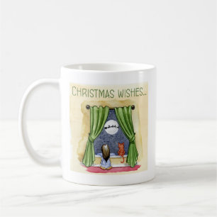 Kerstwens Kute Child & Kitty Cat Xmas Koffiemok