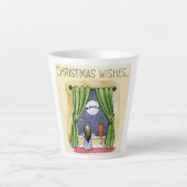 Kerstwens Kute Child & Kitty Cat Xmas Latte Mok (Voorkant)
