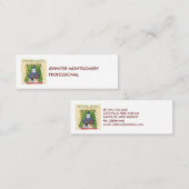 Kerstwens Kute Child & Kitty Cat Xmas Mini Visitekaartje (Voorkant / Achterkant)