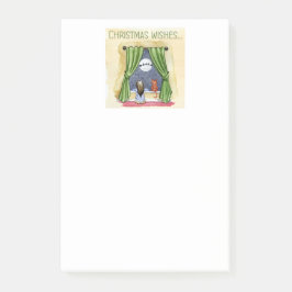 Kerstwens Kute Child & Kitty Cat Xmas Post-it® Notes