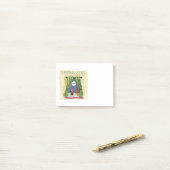 Kerstwens Kute Child & Kitty Cat Xmas Post-it® Notes (Op bureau)