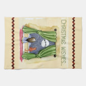 Kerstwens Kute Child & Kitty Cat Xmas Theedoek (Horizontaal)