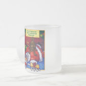 kerstwens matglas koffiemok (Voorkant links)