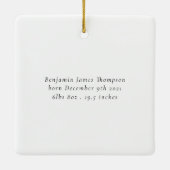 Kerstwens Newborn Kisses Baby Foto Stats Keramisch Ornament (Achterkant)