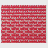 Kerstwens op rood cadeaupapier (Vlak)