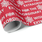 Kerstwens op rood cadeaupapier (Rol Hoek)