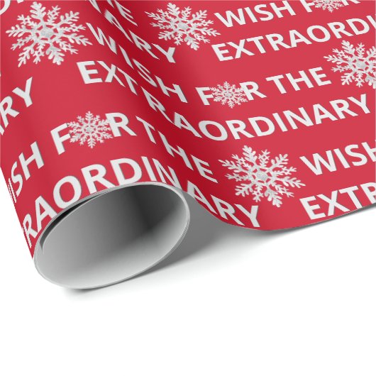 Kerstwens op rood cadeaupapier (Rol Hoek)