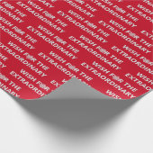 Kerstwens op rood cadeaupapier (Hoek)