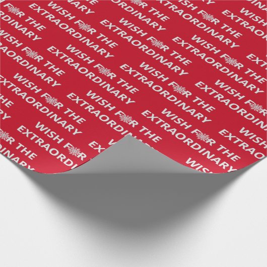 Kerstwens op rood cadeaupapier (Hoek)