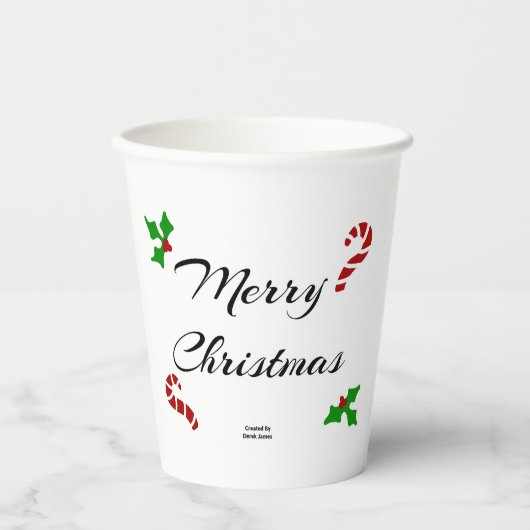 Kerstwens Papieren Bekers (Voorkant)