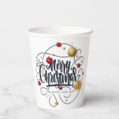 kerstwens papieren bekers (Achterkant)