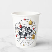 kerstwens papieren bekers (Voorkant)