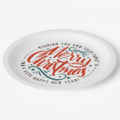 kerstwens papieren bordje (Gekanteld)