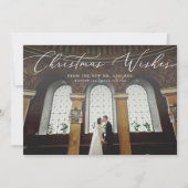 Kerstwens Pas getrouwd Holiday Fotokaart Feestdagenkaart (Voorkant)