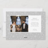 Kerstwens Pas getrouwd Holiday Fotokaart Feestdagenkaart (Achterkant)
