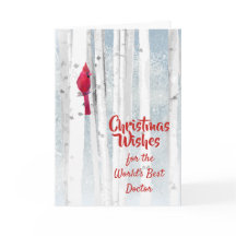 Kerstwens rode kardinaal voor dokter