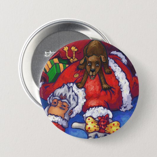kerstwens ronde button 7,6 cm (Voorkant /achterkant)