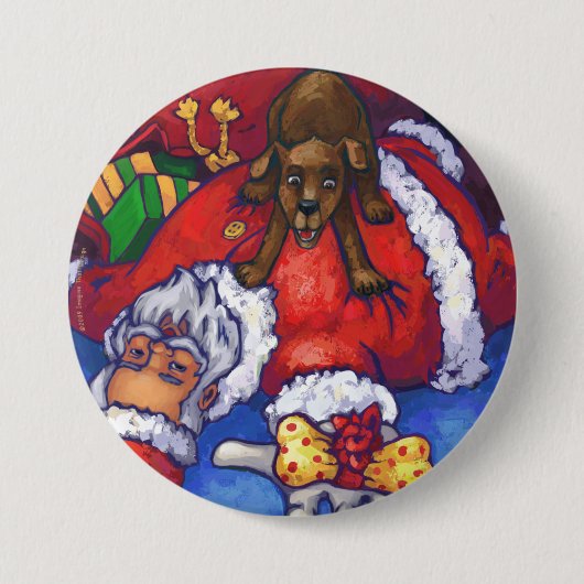 kerstwens ronde button 7,6 cm (Voorkant)