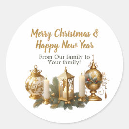 kerstwens ronde sticker