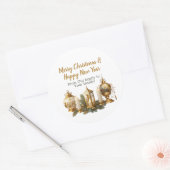  kerstwens ronde sticker (Envelop)