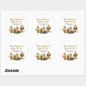  kerstwens ronde sticker (Vel)