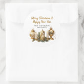  kerstwens ronde sticker (Tas)