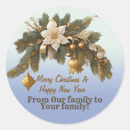 kerstwens ronde sticker