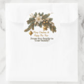 kerstwens ronde sticker (Tas)