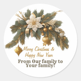 kerstwens ronde sticker
