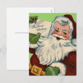 Kerstwens Santa Briefkaart (Voorkant / Achterkant)