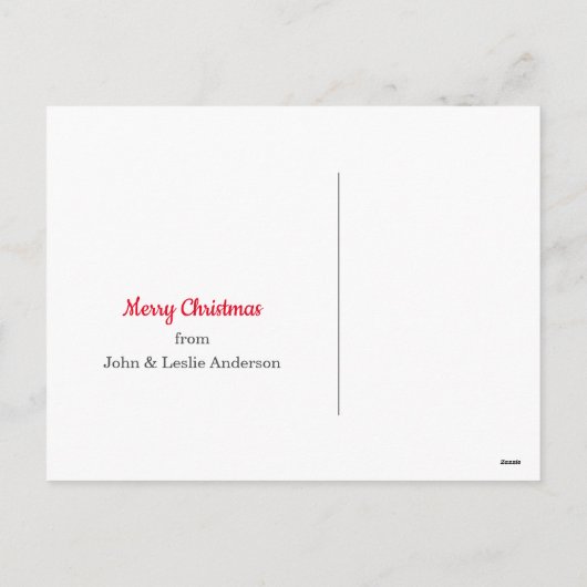 Kerstwens Santa Briefkaart (Achterkant)