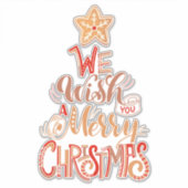 kerstwens sticker (Voorkant)