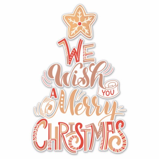 kerstwens sticker (Voorkant)