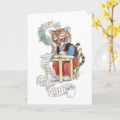 Kerstwens Tijgerkaart Kaart (Gele Bloem)