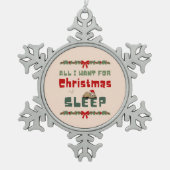 kerstwens tin sneeuwvlok ornament (Voorkant)